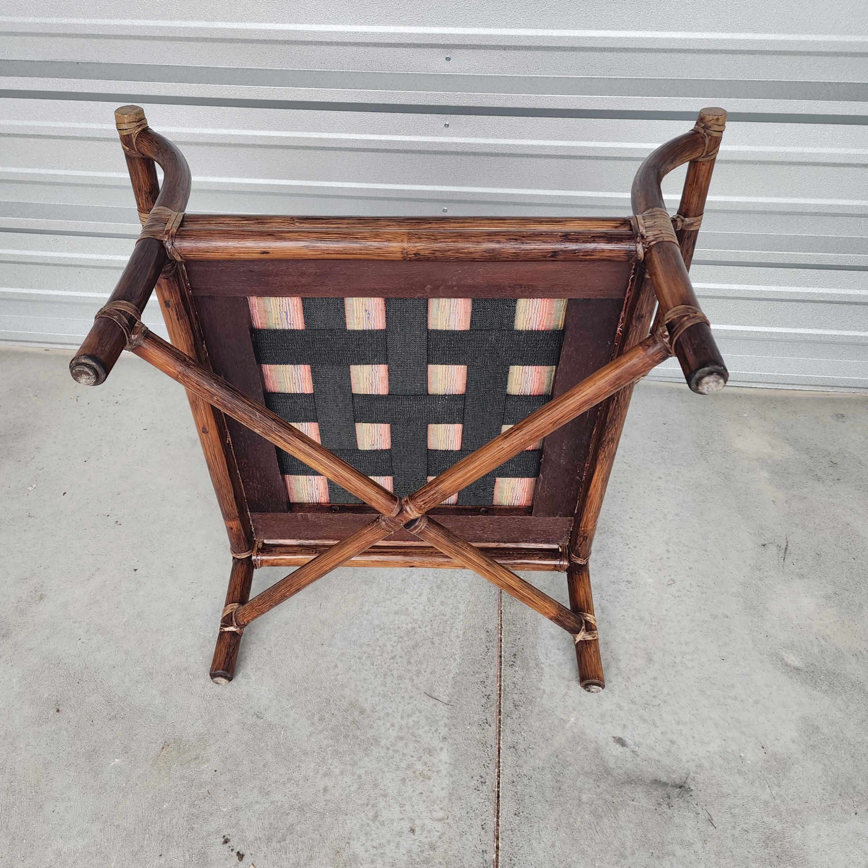 Modern Organic McGuire Rattan Lounge Chair For Sale 4