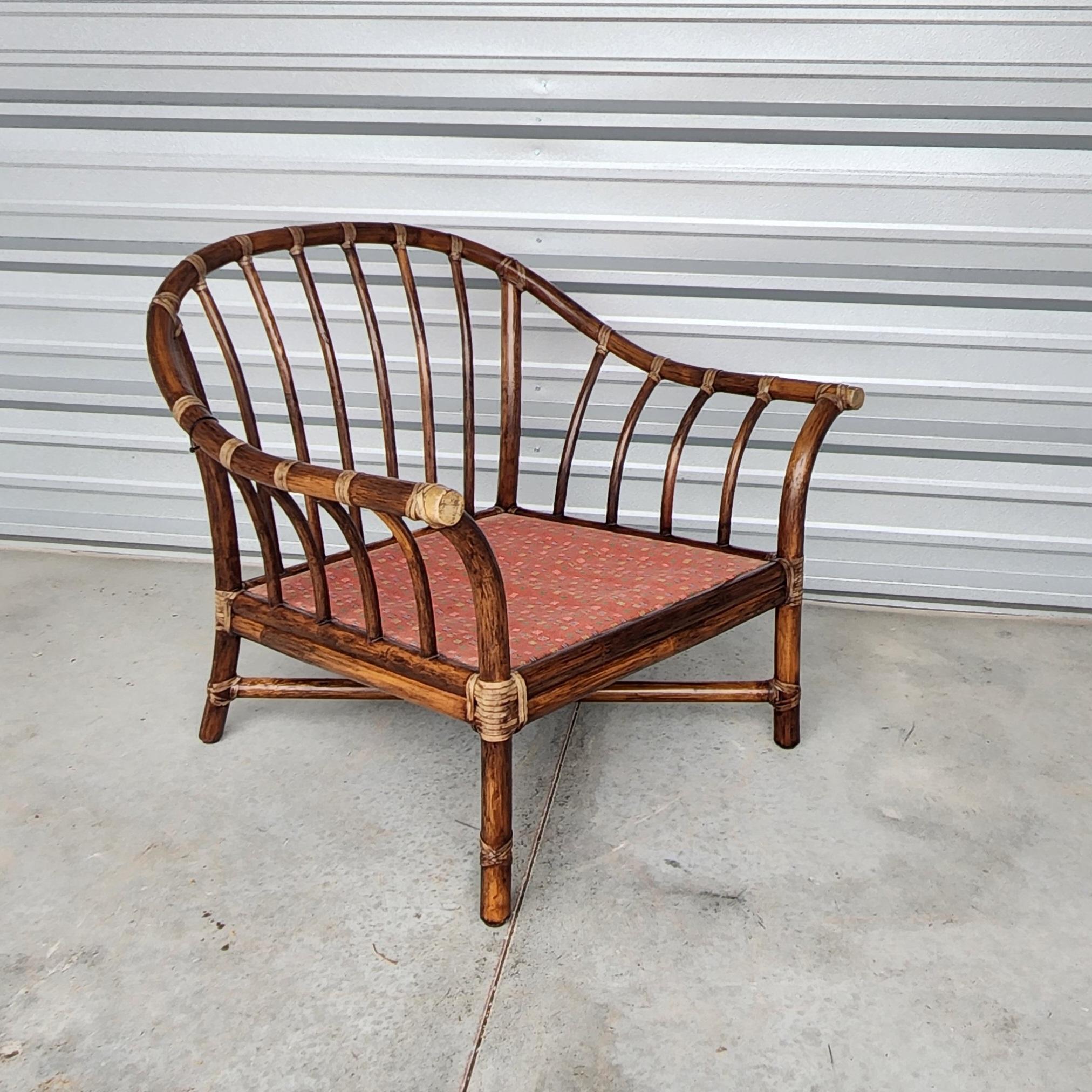 Modern Organic McGuire Rattan Lounge Chair For Sale 8