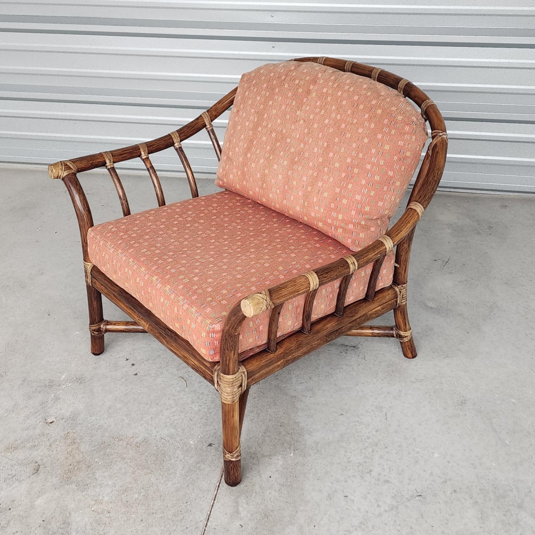Modern Organic McGuire Rattan Lounge Chair For Sale 10