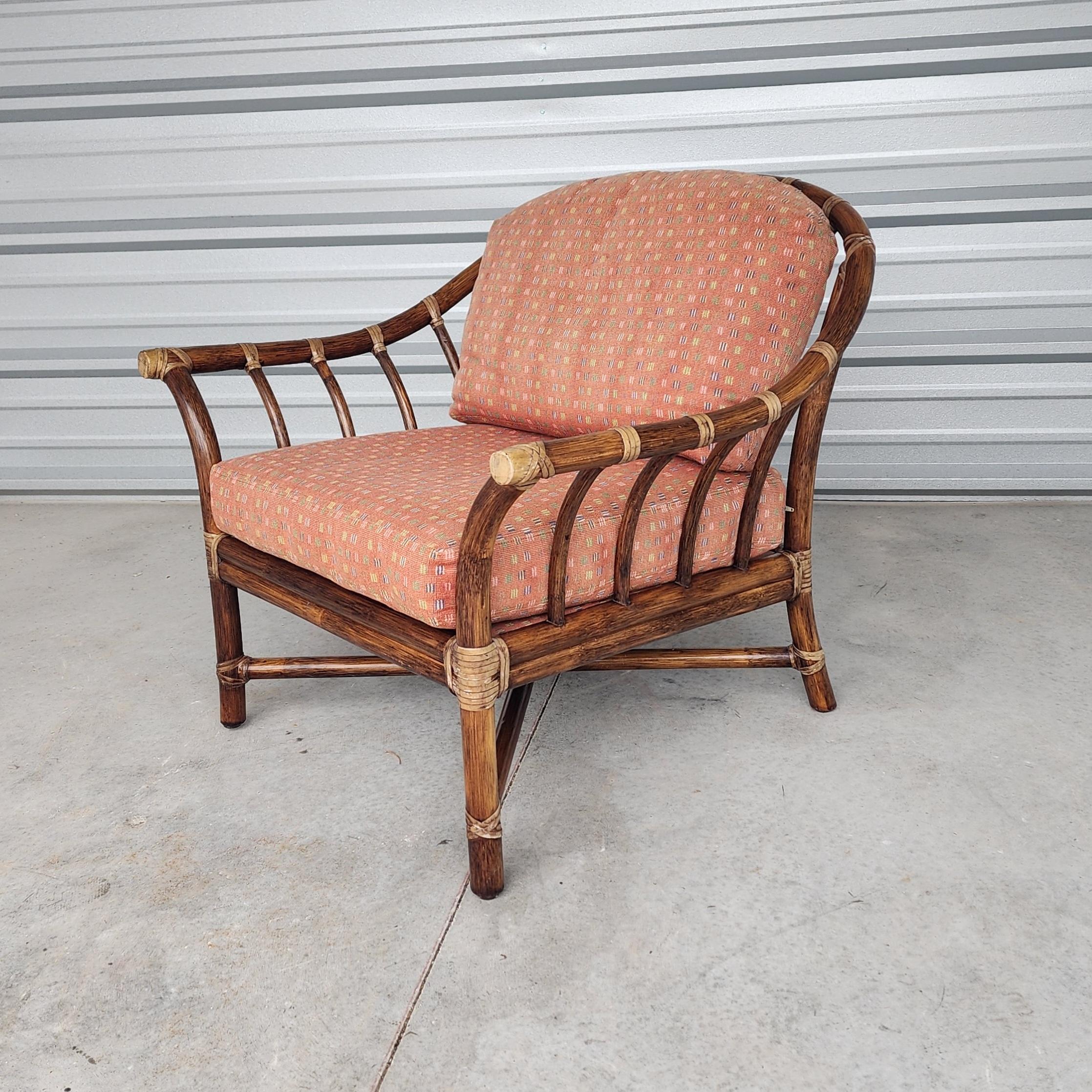 Modern Organic McGuire Rattan Lounge Chair For Sale 11