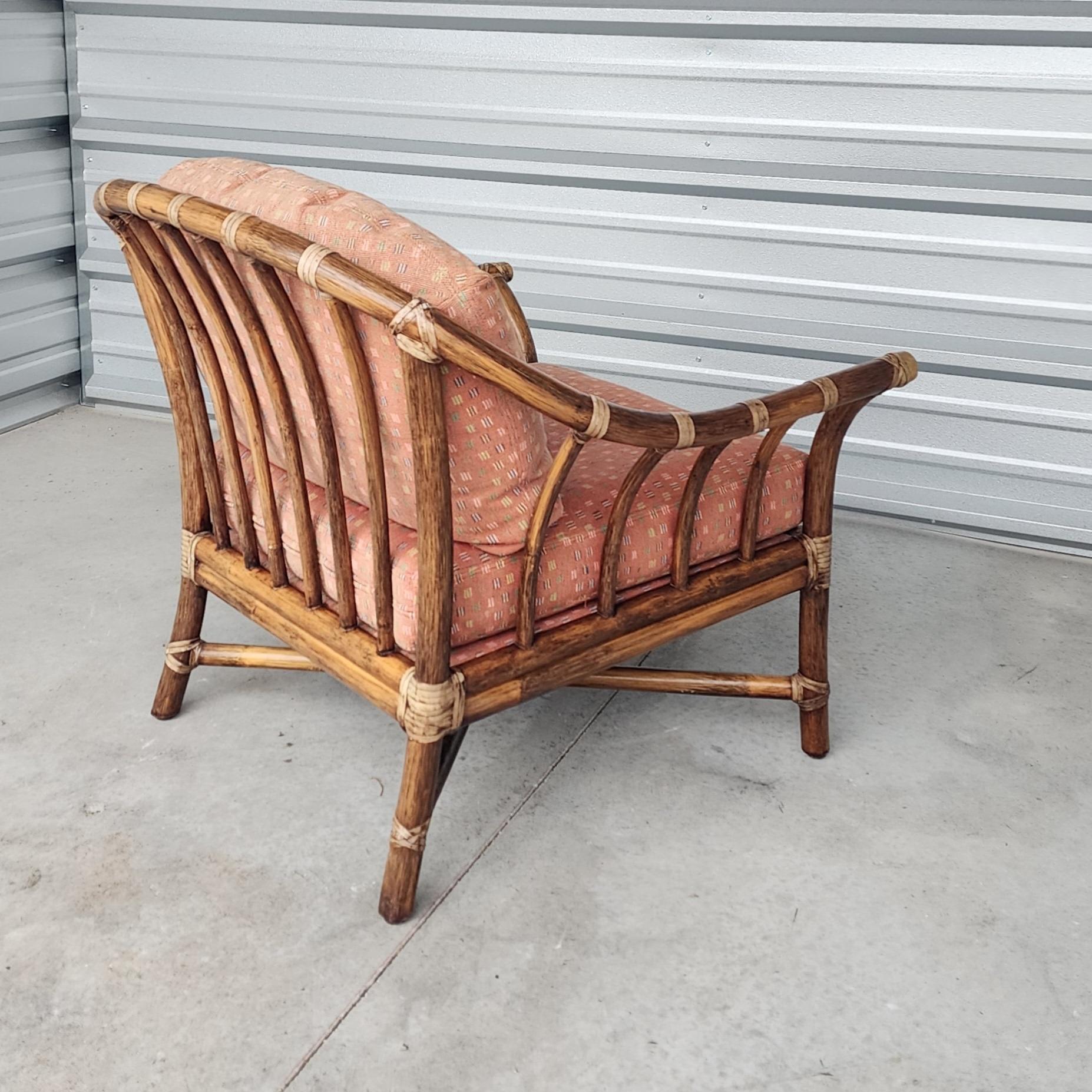 Organic Modern Modern Organic McGuire Rattan Lounge Chair For Sale