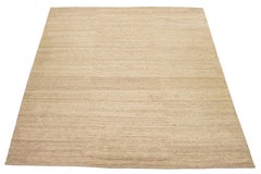 Modern Organic Moroccan Style Wool Rug In Light Brown