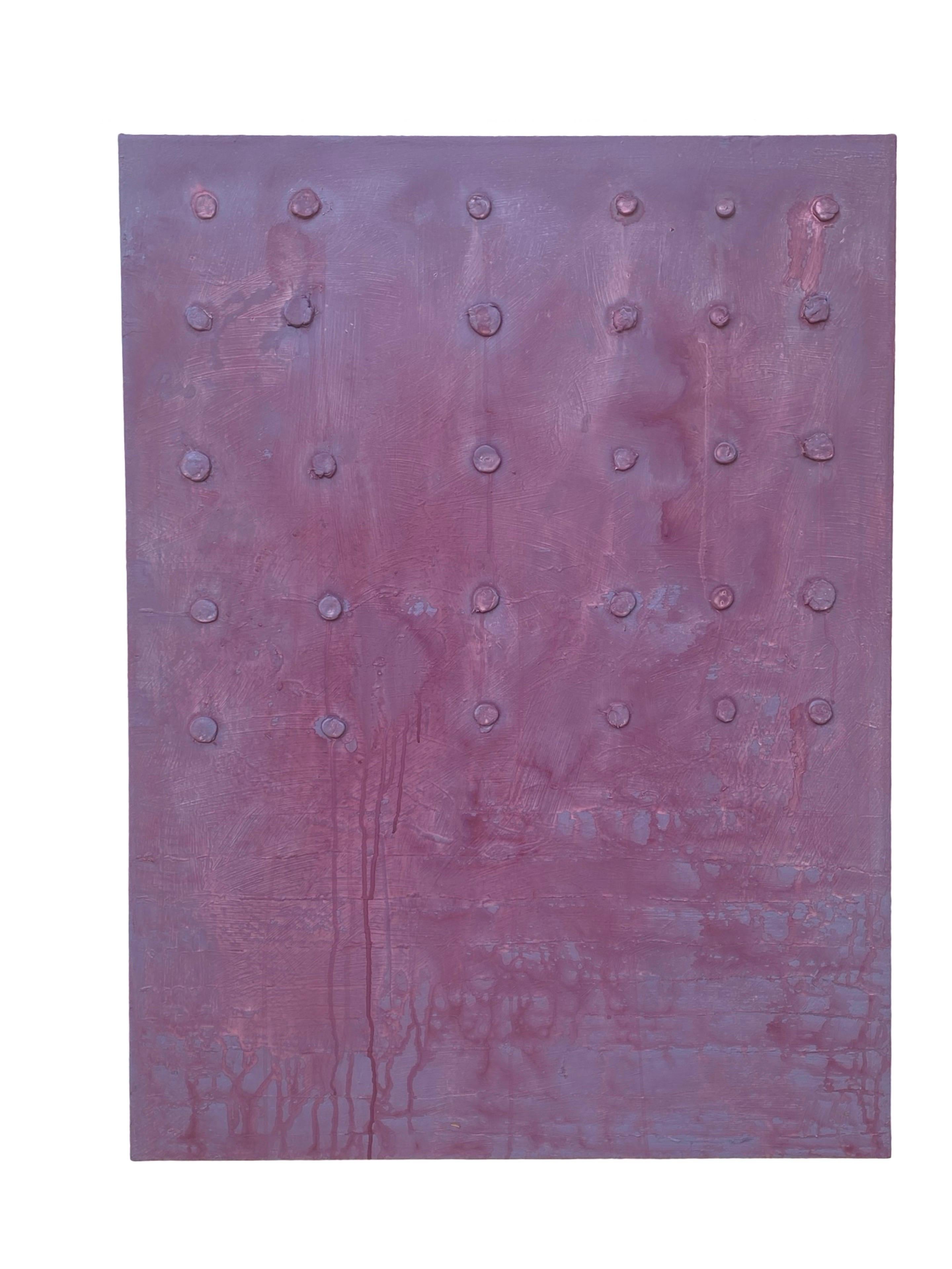Organico moderno Moderno organico originale a tecnica mista  Pittura astratta Shades of Pink di Machado in vendita