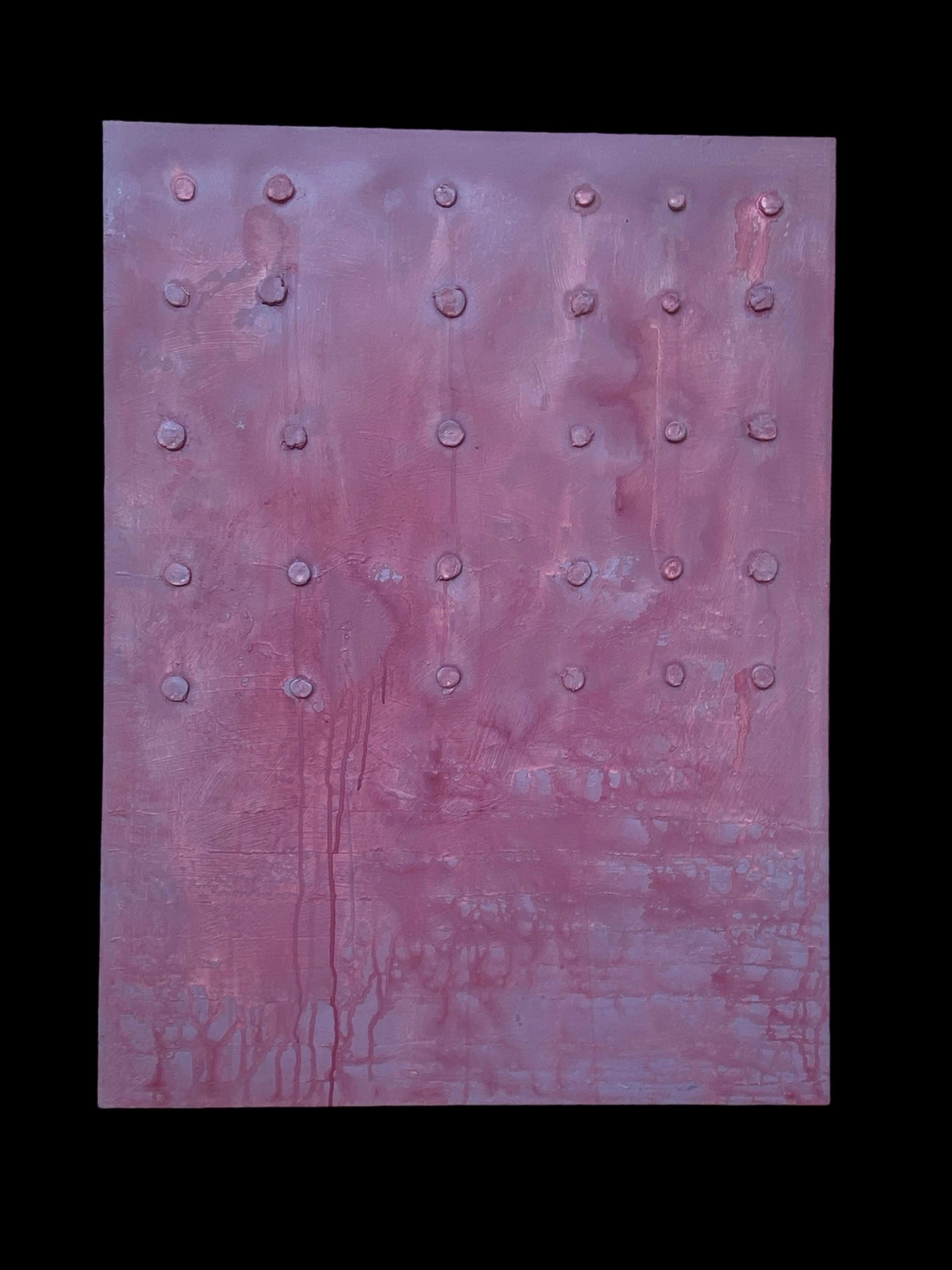 Dipinto a mano Moderno organico originale a tecnica mista  Pittura astratta Shades of Pink di Machado in vendita