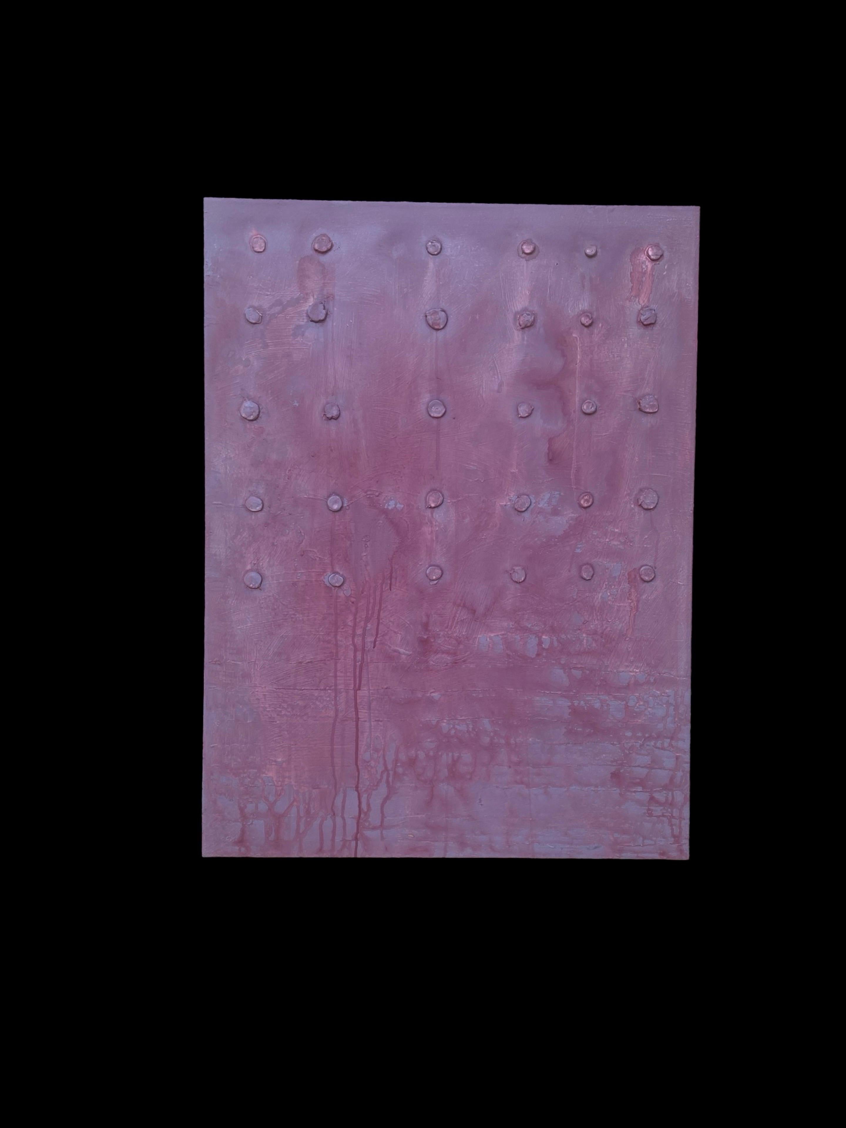 Moderno organico originale a tecnica mista  Pittura astratta Shades of Pink di Machado In condizioni buone in vendita a Palm Springs, CA