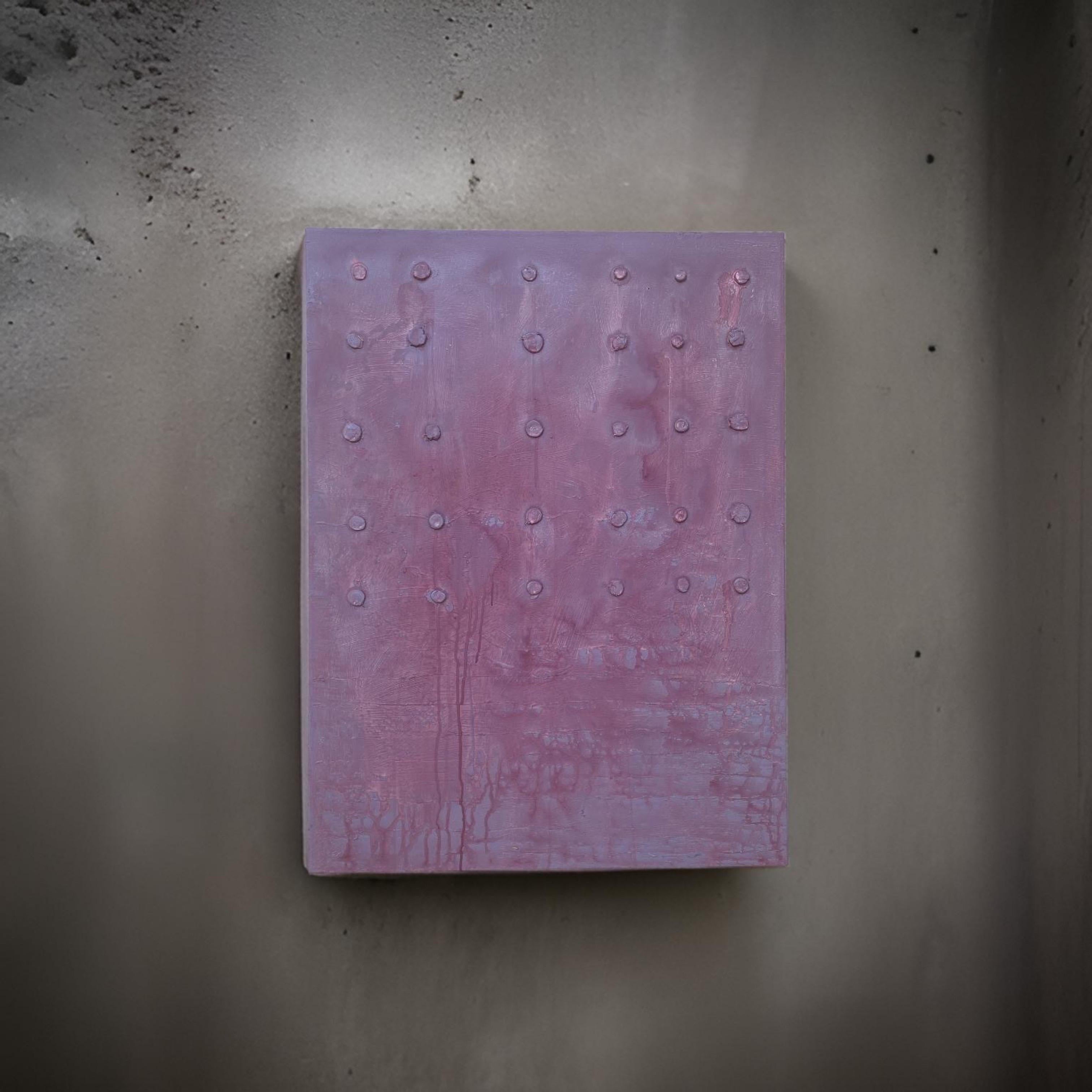 XXI secolo e contemporaneo Moderno organico originale a tecnica mista  Pittura astratta Shades of Pink di Machado in vendita