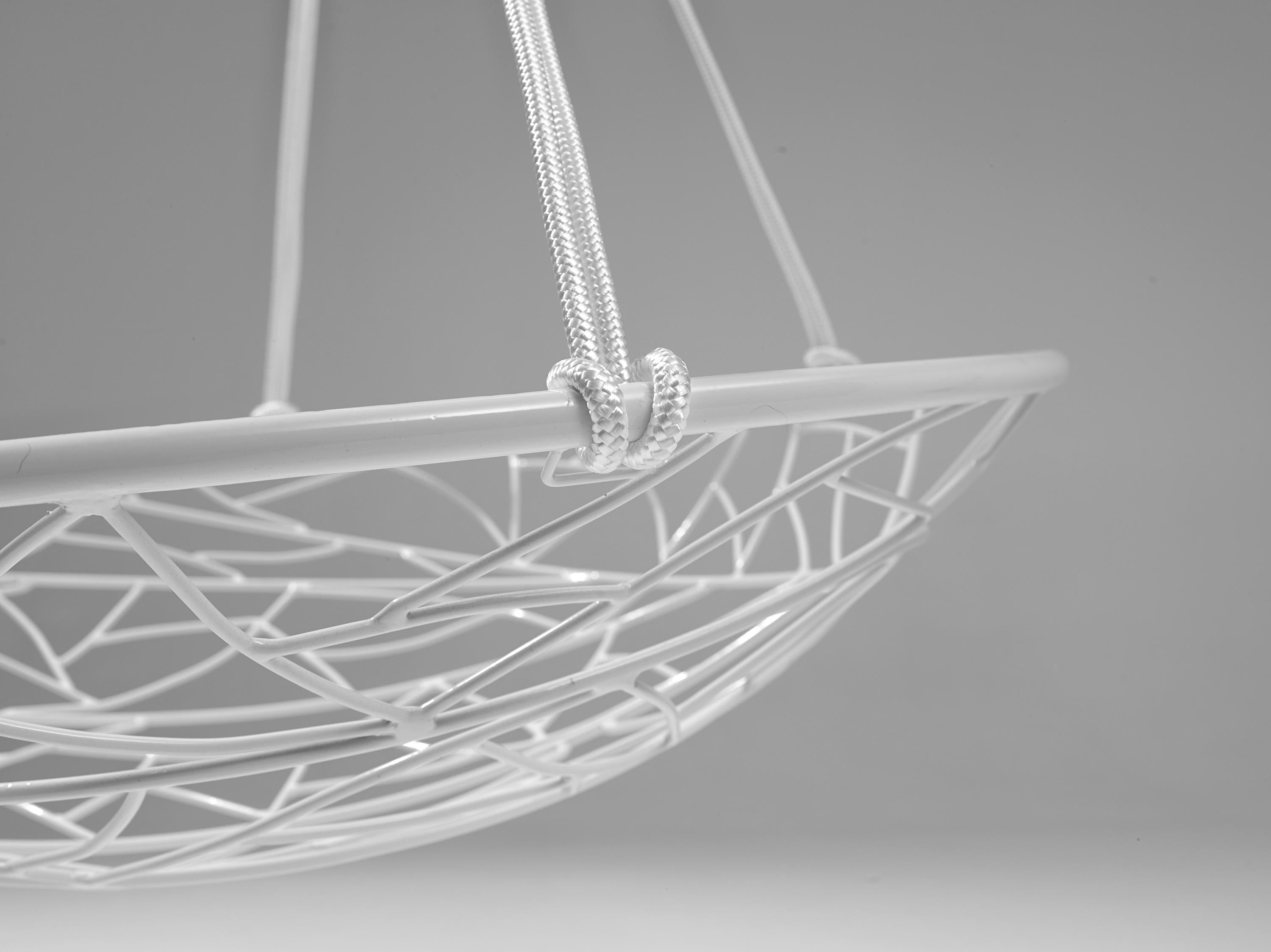 Modern Steel Outdoor Basket Swing Stuhl (Stahl) im Angebot