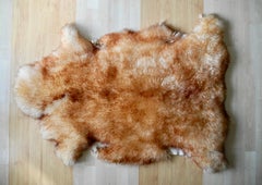 Modern Organic Rustic Large Sheepskin Rug or Furniture Cover