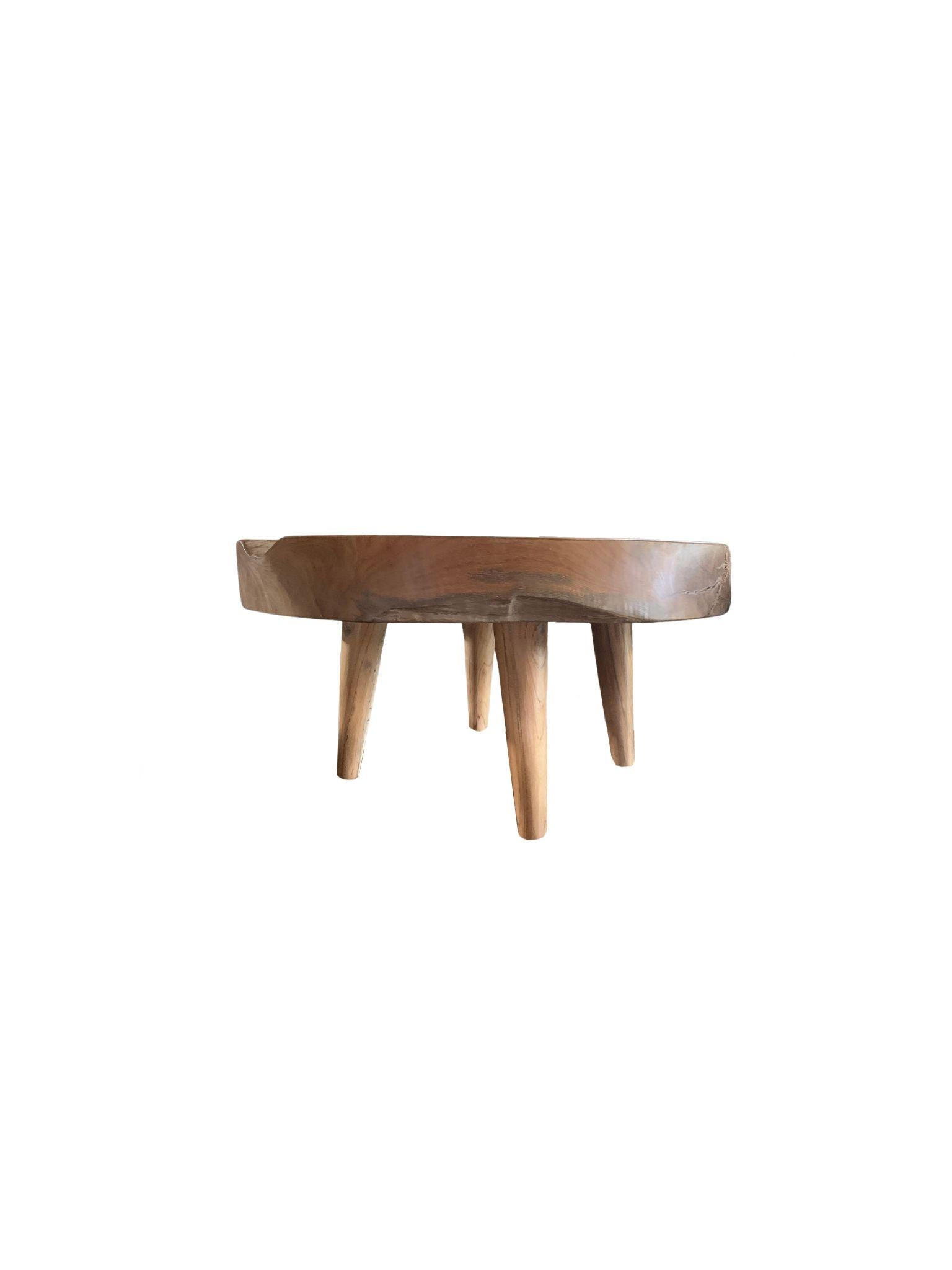 Indonesian Modern Organic Side Table Crafted from Mango Wood For Sale