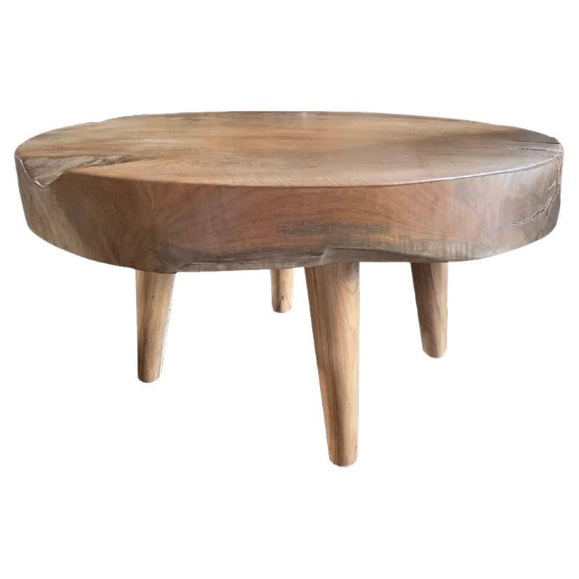 Modern Organic Side Table Crafted from Mango Wood For Sale