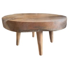 Modern Organic Side Table Crafted from Mango Wood