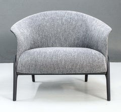 Modern Organic style armchair in Solid Wood, Upholstered Flexible Seating