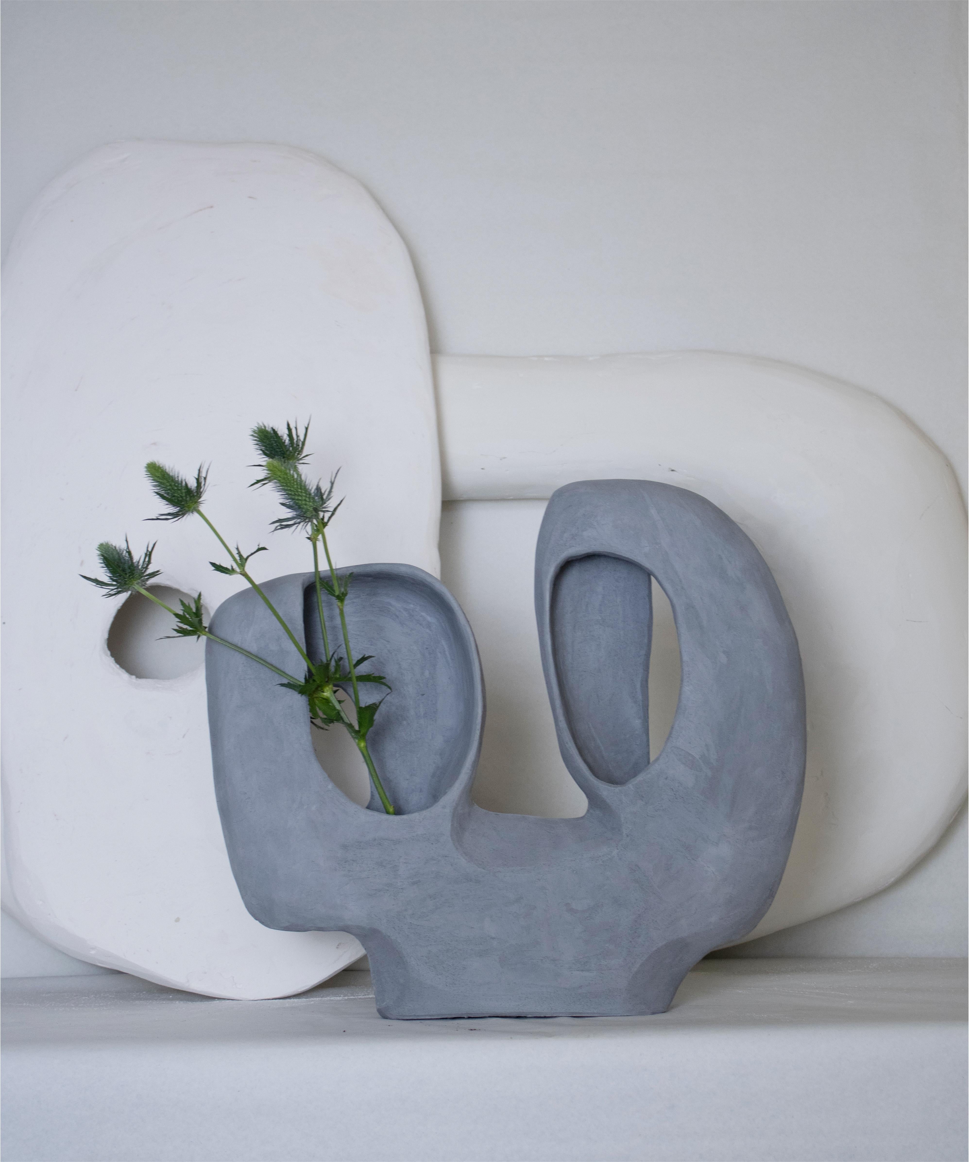 Organic Modern Modern Organic Vase, Hand-built ceramic, sculptural 