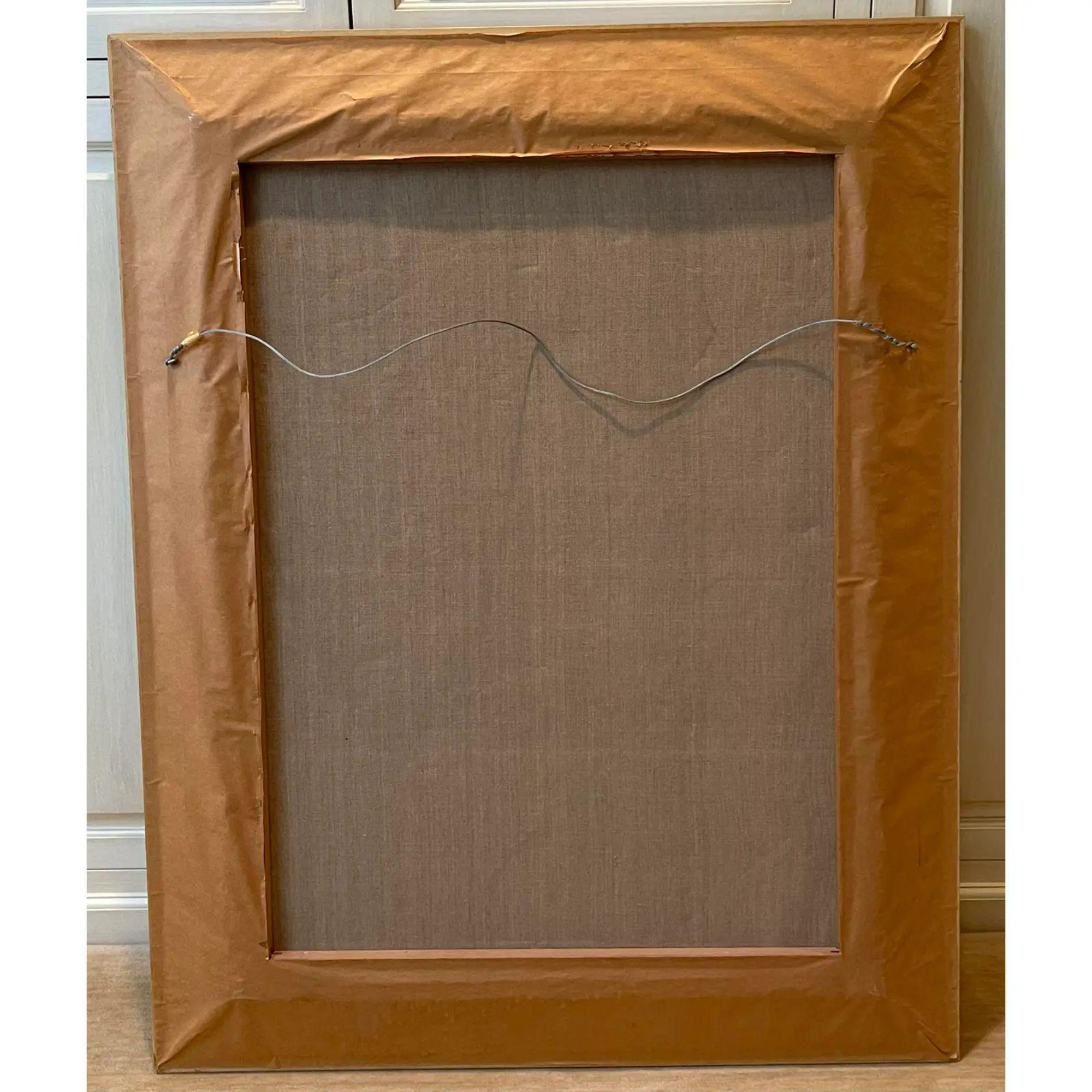 20ième siècle Peinture à l'huile expressionniste moderne originale d'Andrea Tana, années 1990