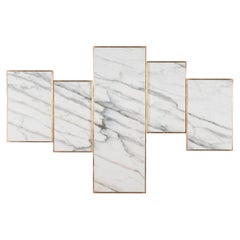 Modern Orpheu Wall Art Piece Calacatta Marble Handmade in Portugal by Greenapple