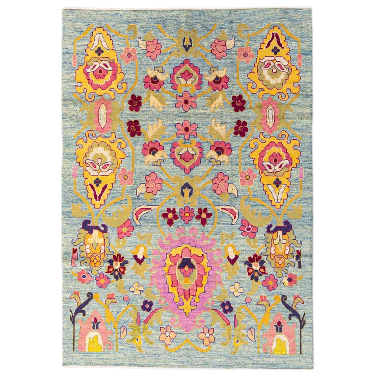 Tapis scandinave sur mesure, noué à la main, modèle Gems Outlined. 8