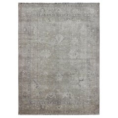 Modern Oushak Light Colored Rug in Taupe, Sand, Light Purple/Lavender and Grey 
