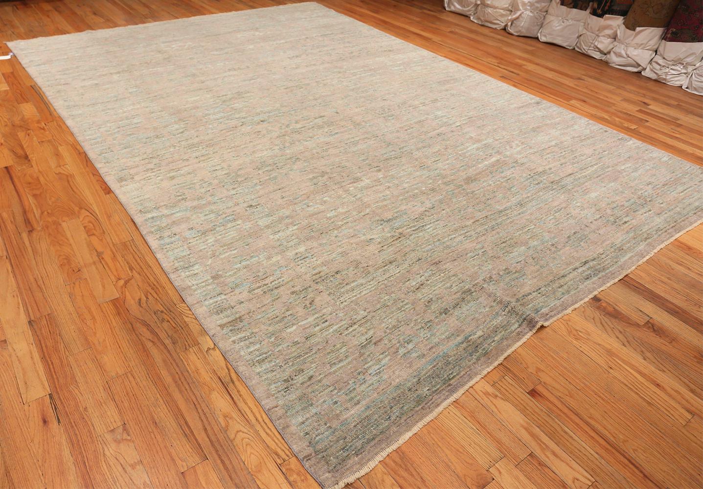 Contemporary Modern Oushak design Pastel Rug. Size: 10 ft 3 in x 14 ft 10 in