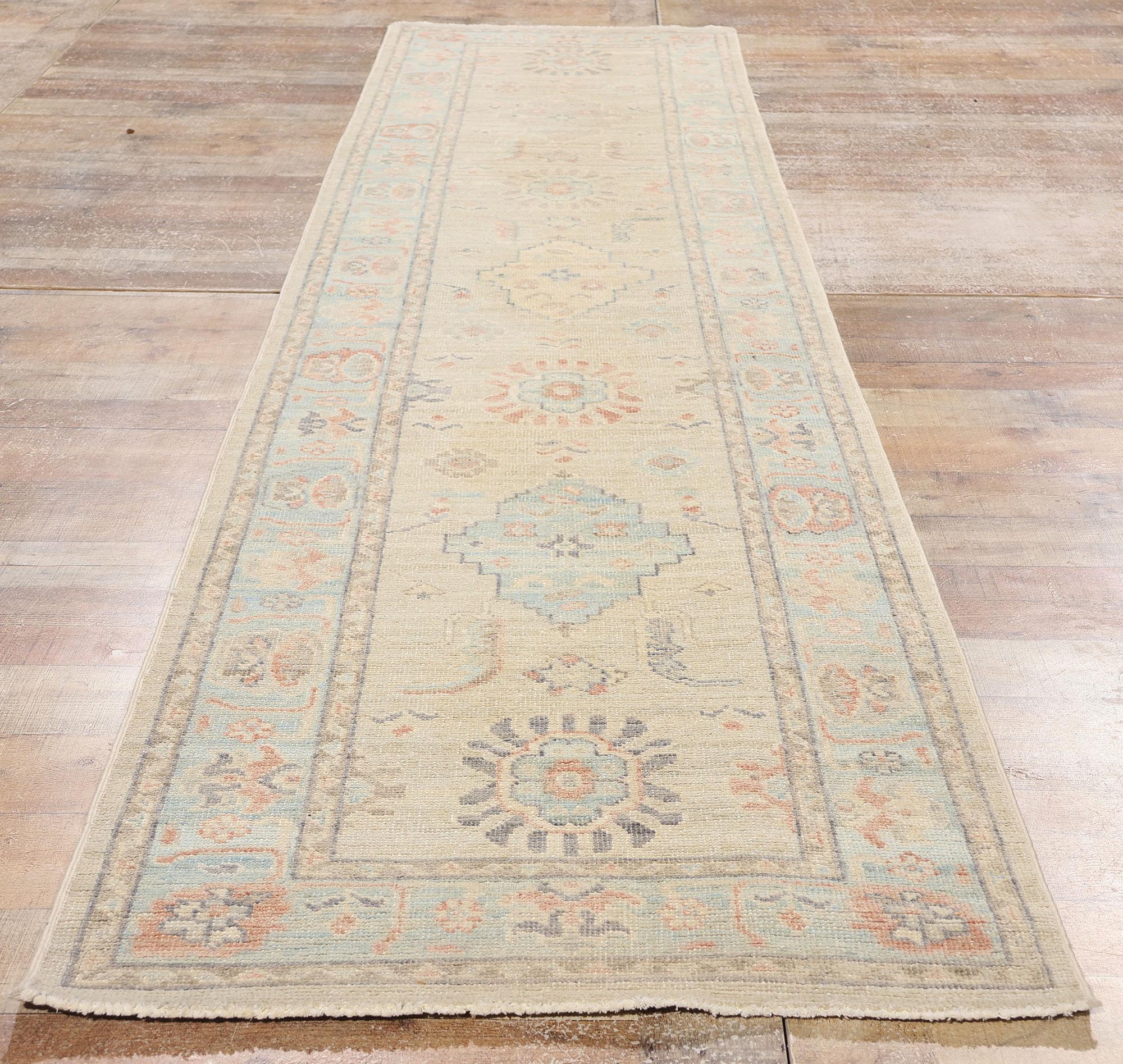 Nueva Alfombra Contemporánea Oushak de Estilo Tradicional Lana en venta
