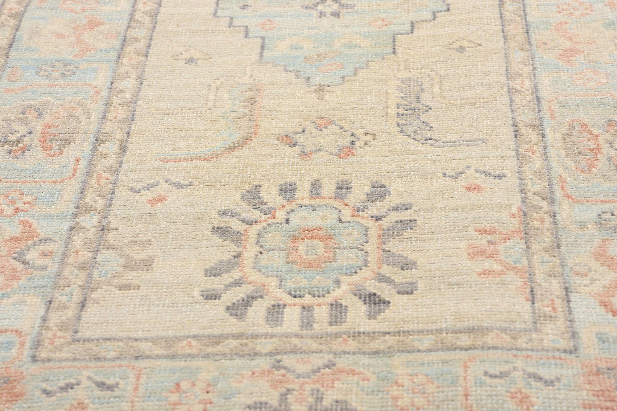 Nueva Alfombra Contemporánea Oushak de Estilo Tradicional Anudado a mano en venta