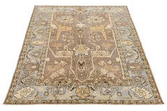 Tapis moderne en laine de style Knots Rugs noué à la main en brun clair