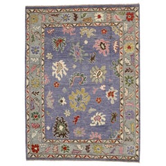 New Contemporary Oushak Area Rug with Memphis Design and Postmodern Luxe Style