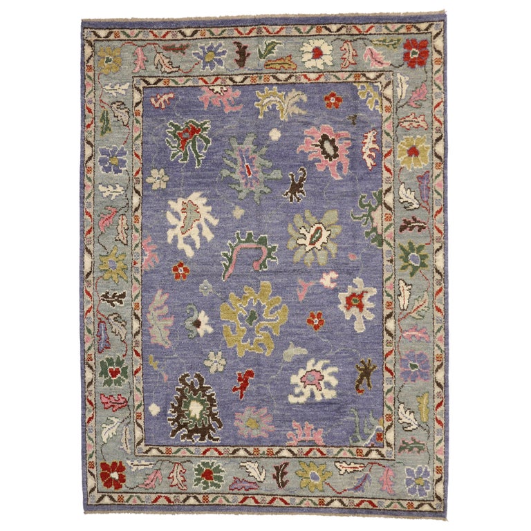 New Contemporary Oushak Area Rug with Memphis Design and Postmodern ...
