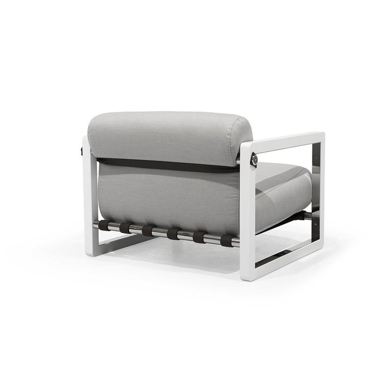 Modern White Outdoor Chair Stainless Steel For Sale at 1stDibs