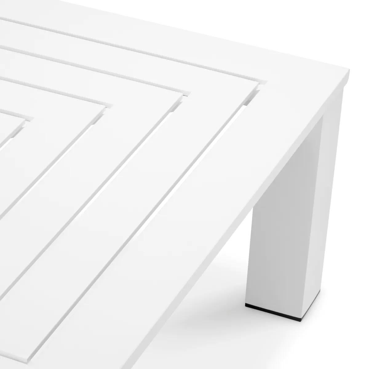 Table basse moderne d'extérieur avec une finition blanc mat. Neuf - En vente à Saint-Ouen, FR
