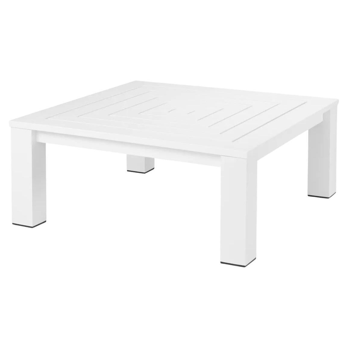 Table basse moderne d'extérieur avec une finition blanc mat. en vente