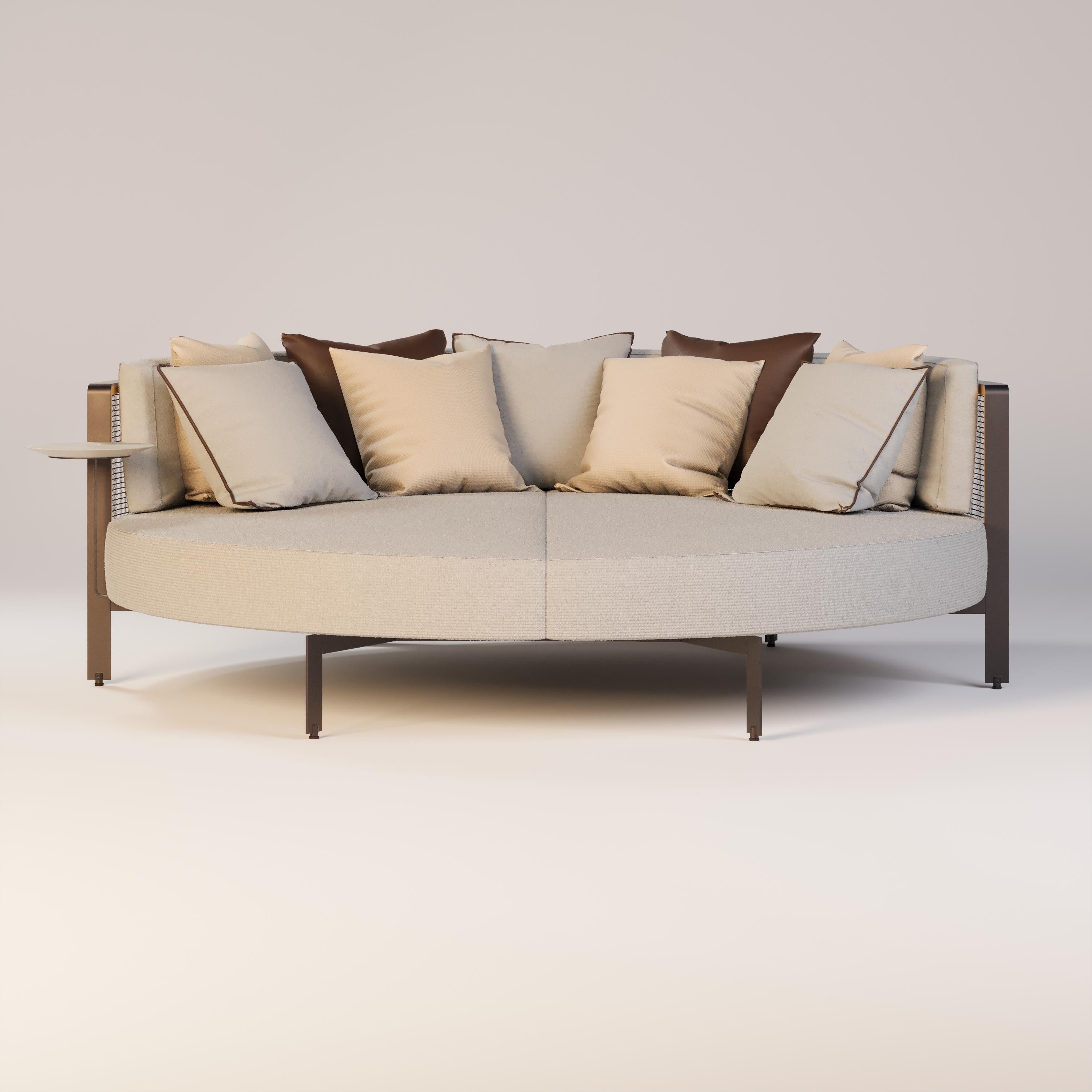 Sofá-cama de exterior contemporáneo con tapicería con protección UV Portugués en venta