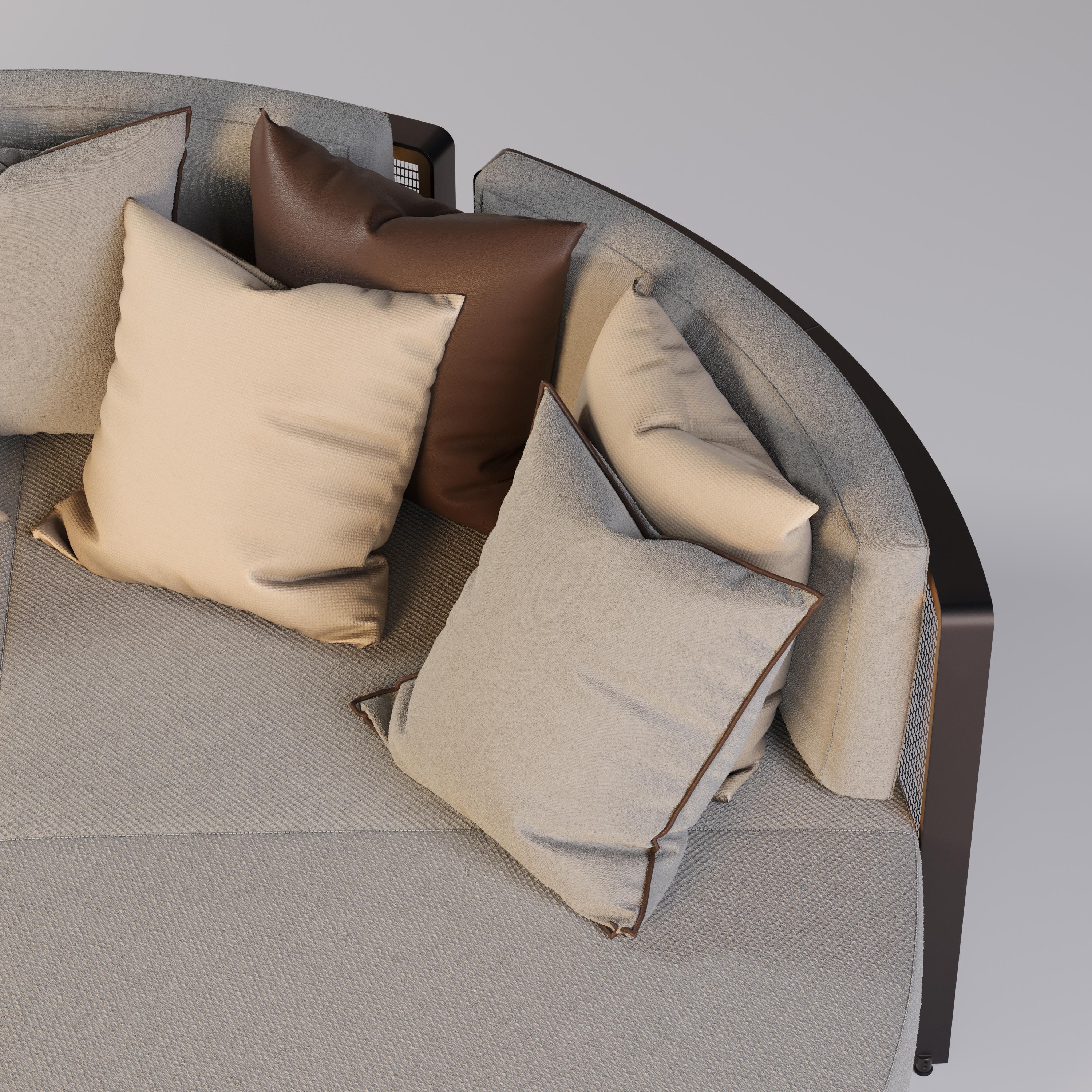 Sofá-cama de exterior contemporáneo con tapicería con protección UV Siglo XXI y contemporáneo en venta