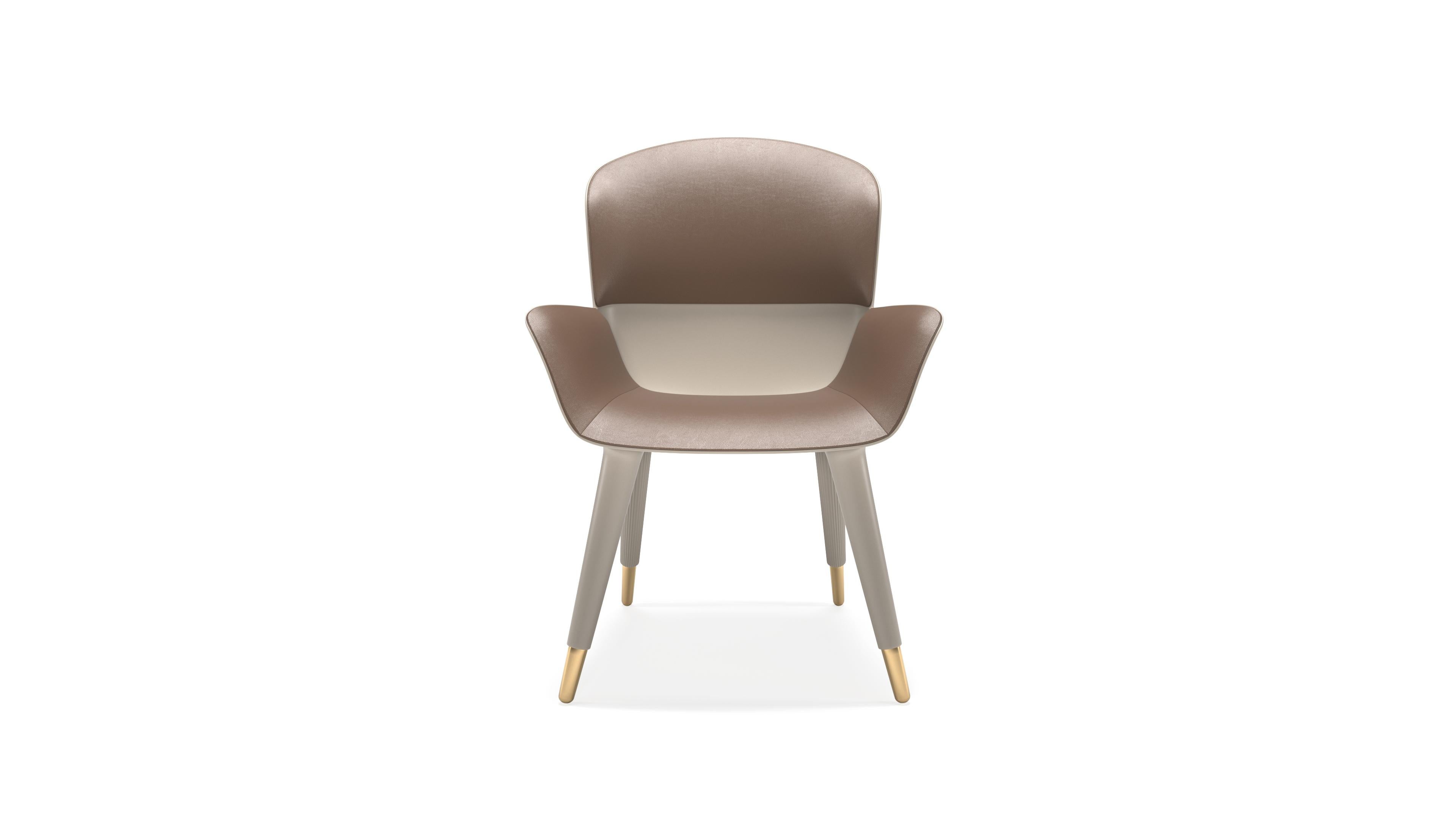 Eleanor Dining Chair 

The Eleanor dining armchair is a piece whose starting point is comfort and functionality. Its simple design, feminine curves, and undulating texture highlight and enrich its key points - legs, backrest and seat. The final