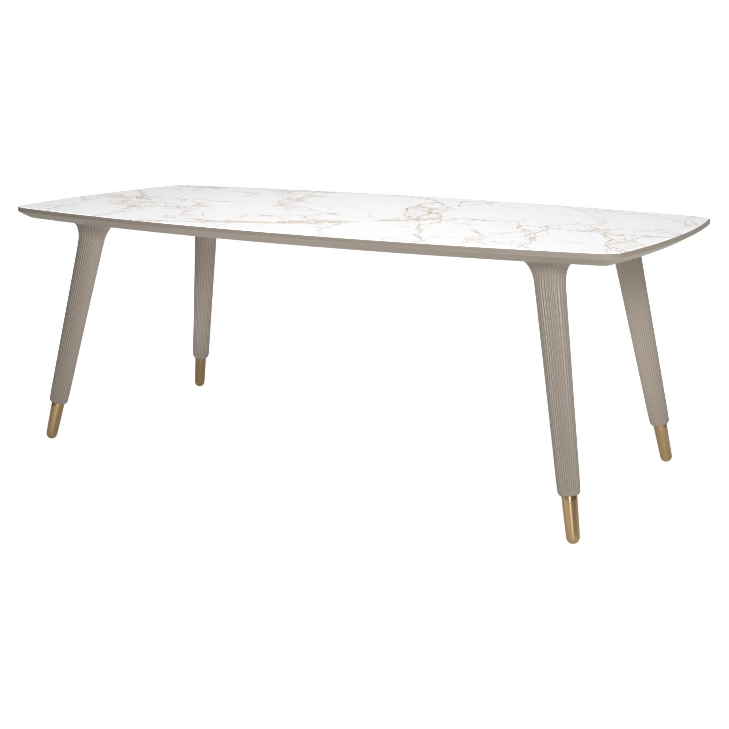 Modern Outdoor Fiberglass Dining Table For Sale