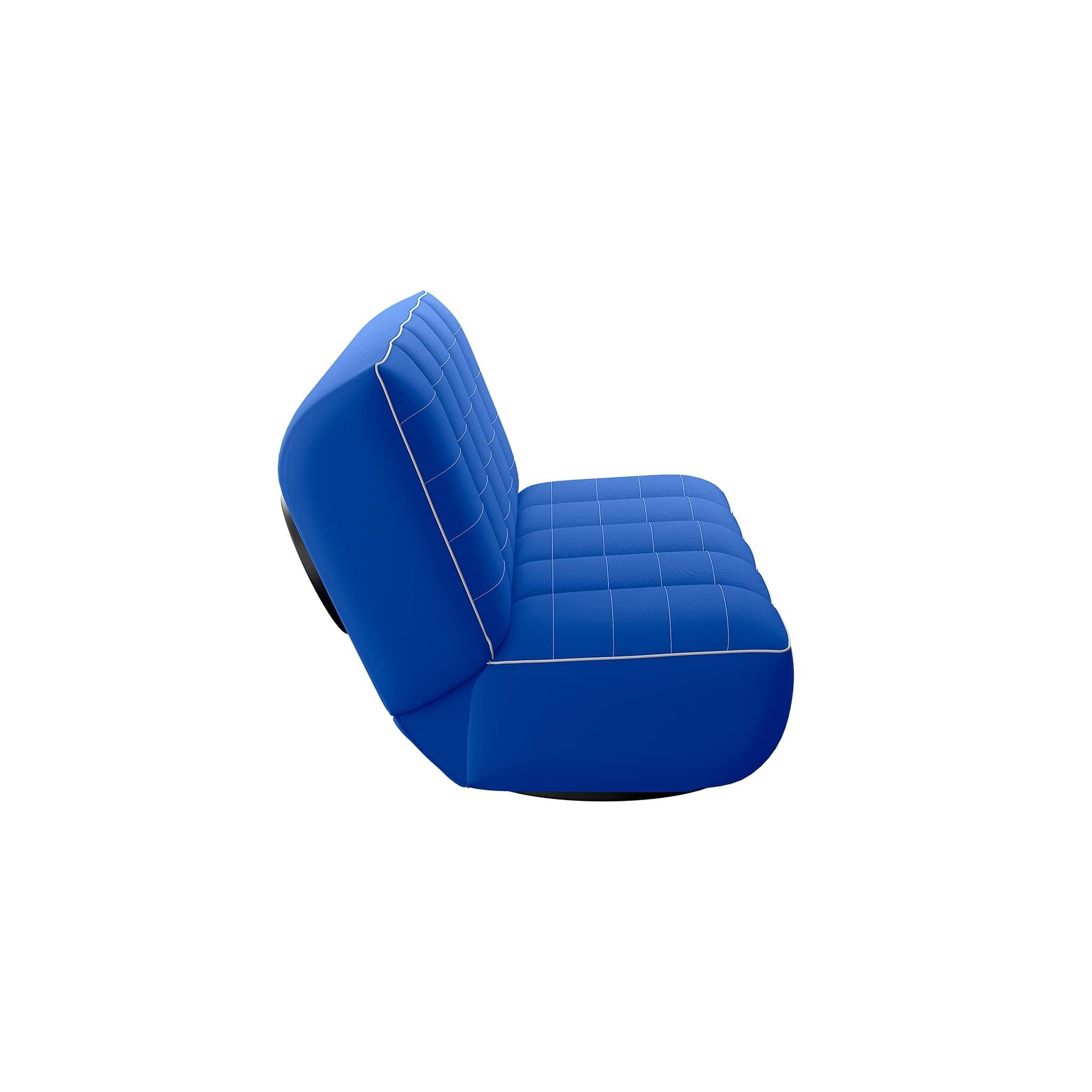 Sofá plegable de exterior moderno Azul Añil Daybed Tapizado Bouclé Blanco Detalles Moderno de mediados de siglo en venta