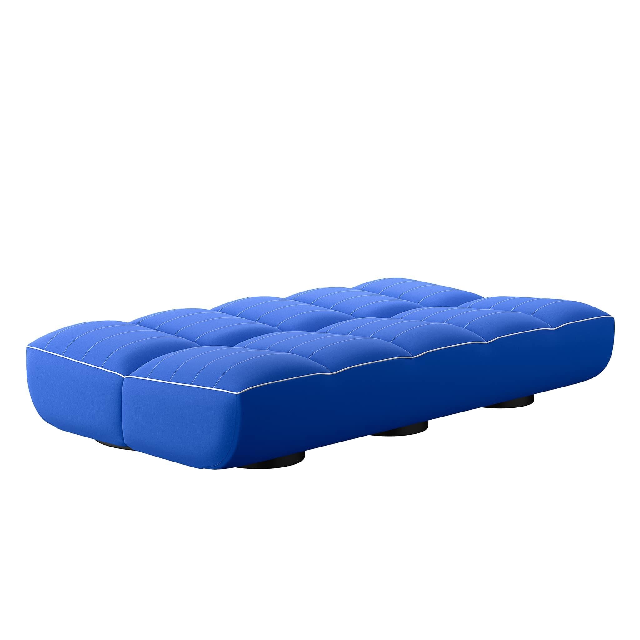 Sofá plegable de exterior moderno Azul Añil Daybed Tapizado Bouclé Blanco Detalles en Nuevo estado para la venta en Porto, PT