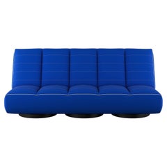 Divano moderno da esterno blu indaco Foldes imbottito Bouclé bianco Dettagli