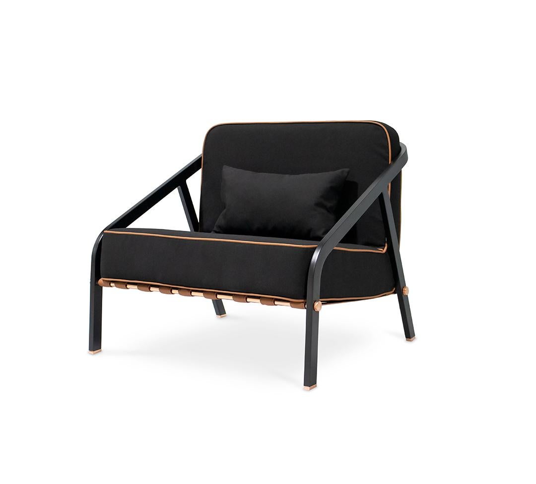 Ribbon Black Outdoor Lounge Sessel

Ein minimalistischer, aber sehr moderner Loungesessel für den Außenbereich, der für den nötigen Komfort und die Funktionalität im Freien sorgt.

Das gesamte Design dieses zeitgenössischen Lounge-Sessels für den