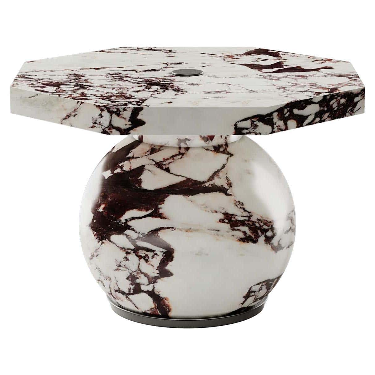 Modern Outdoor Pollock Sphere Side Table Parasol Base Polished ...