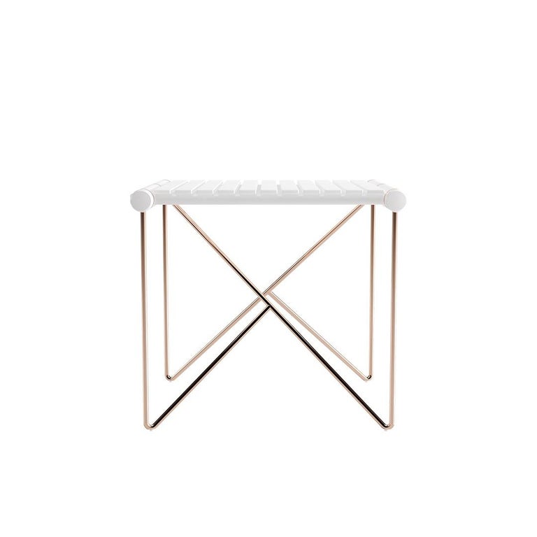 Modern Stainless Steel Outdoor Side Table For Sale at 1stDibs