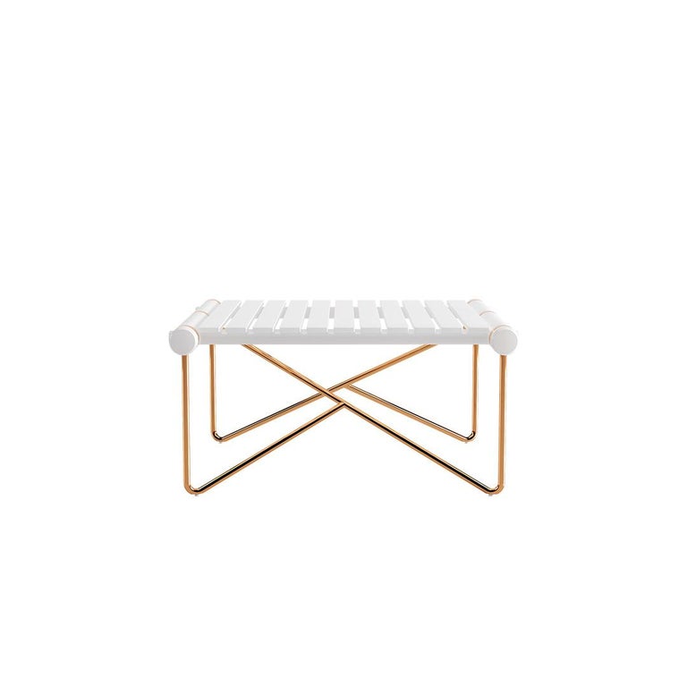 Modern Stainless Steel Outdoor Side Table For Sale at 1stDibs gold