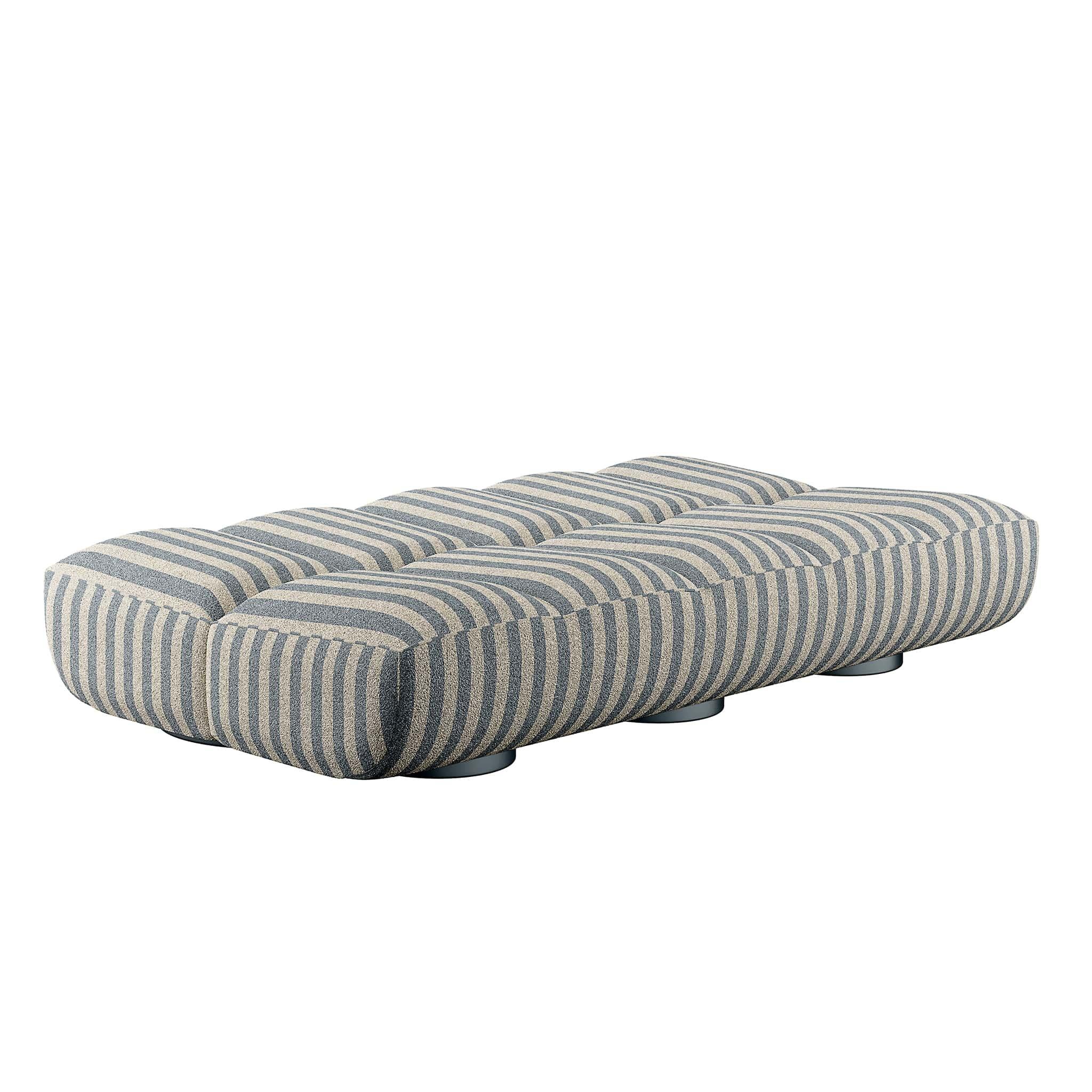 blue striped sofa