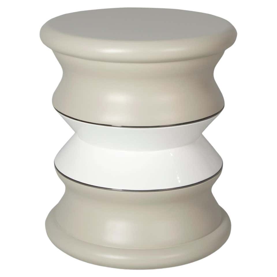 Cast Resin 'Dock' Stool and Side Table, Keystone Finish by Zachary A ...