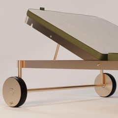 Contemporary Outdoor Lounge with Gold Coated Frame