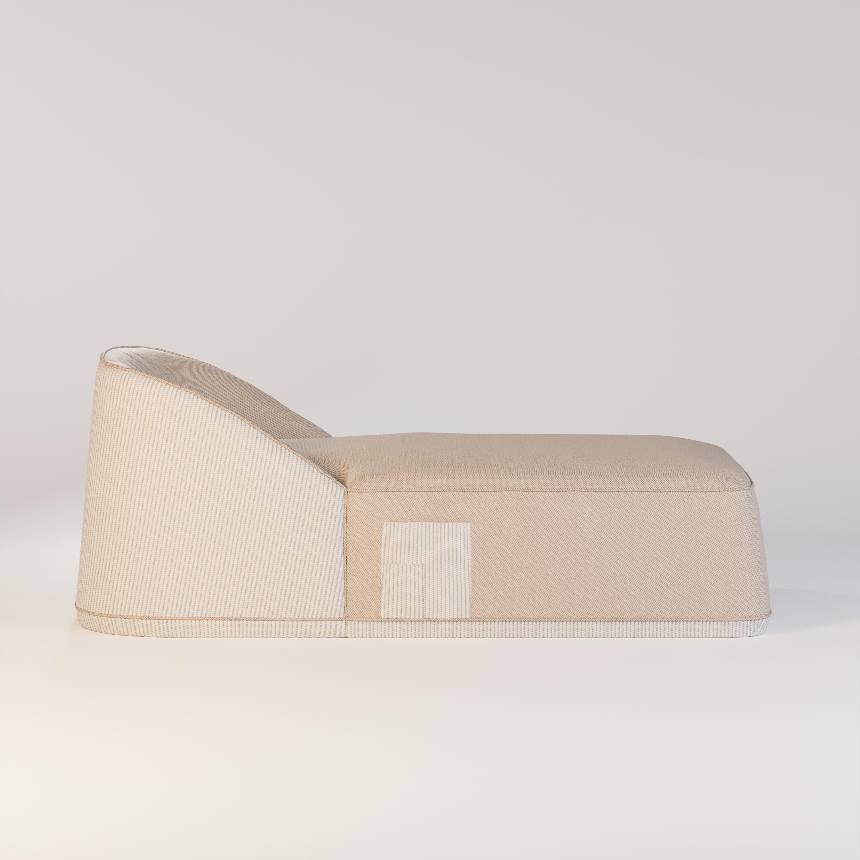 Chic Patio-Sonnenbett mit Allweather-Polsterung (Moderne) im Angebot