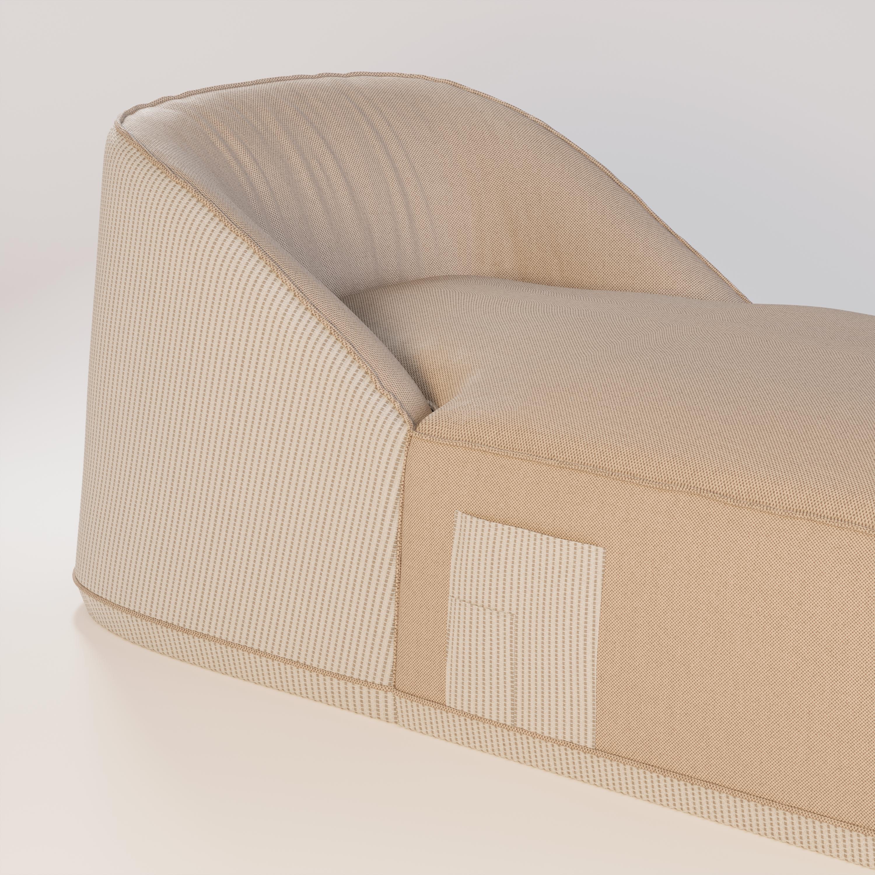 Chic Patio-Sonnenbett mit Allweather-Polsterung (21. Jahrhundert und zeitgenössisch) im Angebot