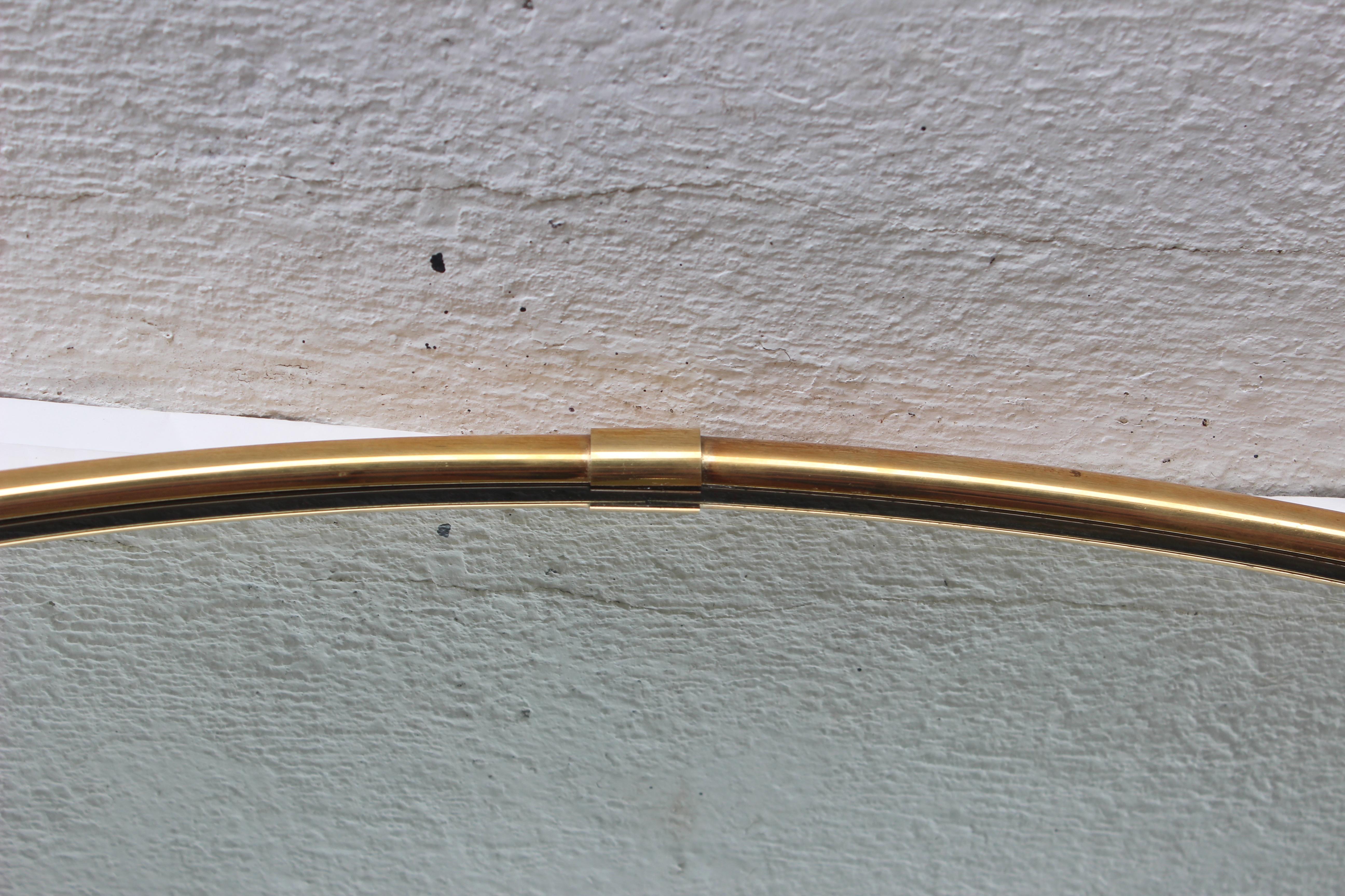 Modern Oval Brass Mirror 3