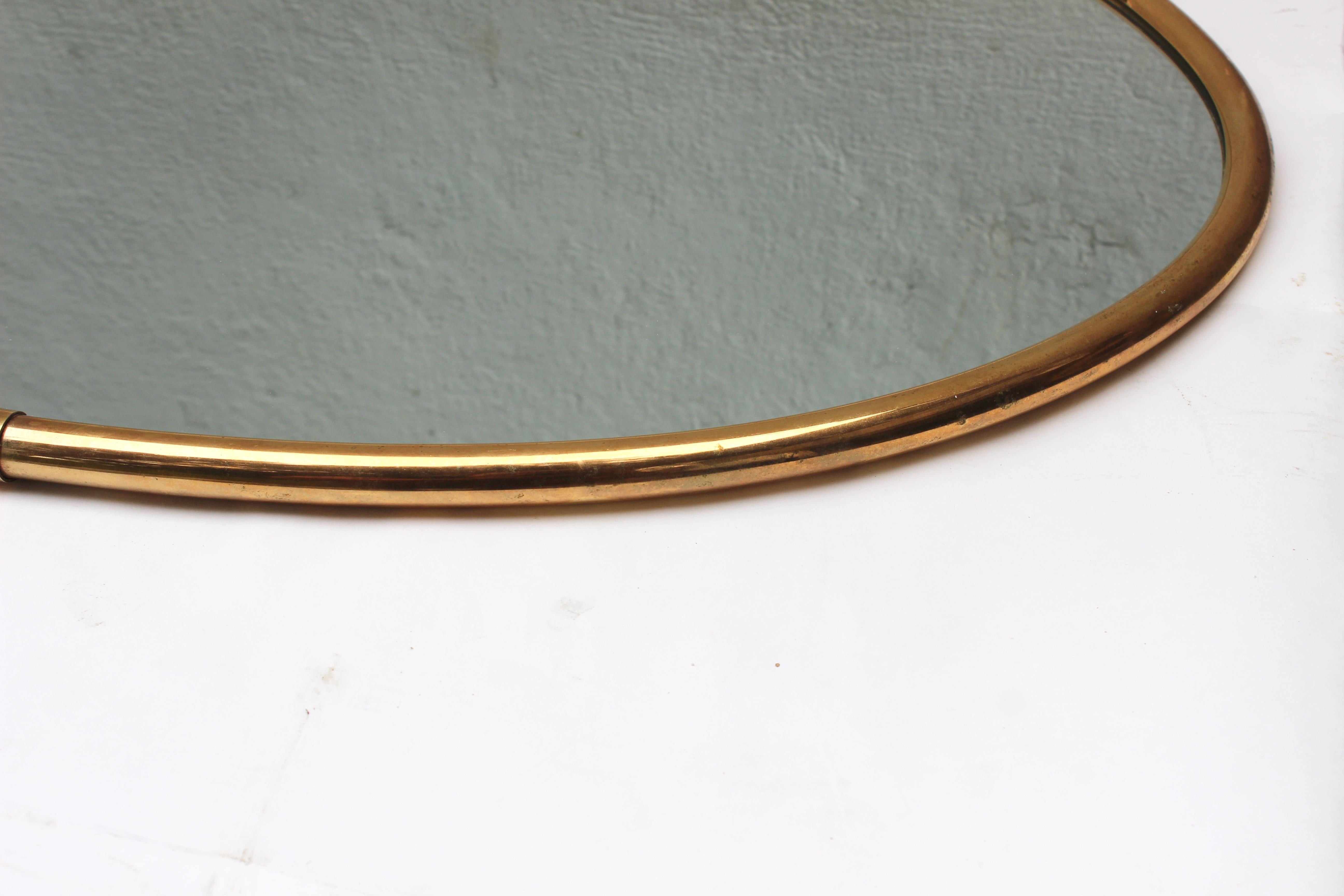 Modern Oval Brass Mirror 5