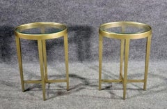 Modern Oval Brass Tables by Century Furniture