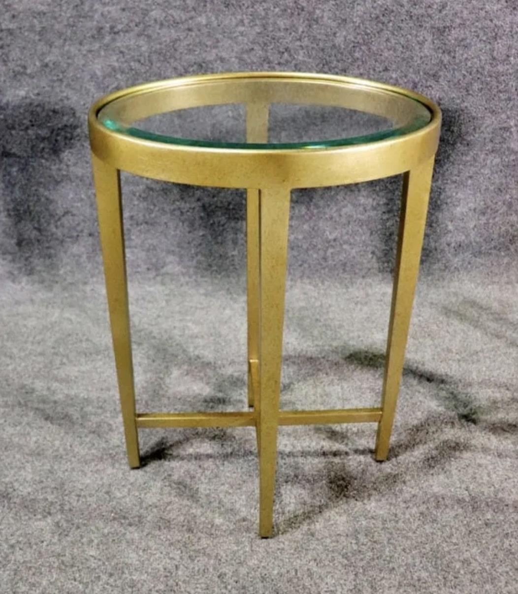 Moderne ovale Tische aus Messing von Century Furniture im Zustand „Gut“ im Angebot in Brooklyn, NY